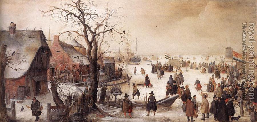 Hendrick Avercamp : Winter Scene On A Canal